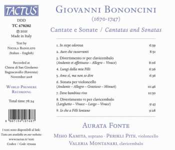 CD Giovanni Bononcini: Cantate E Sonate