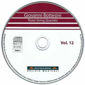 CD Giovanni Bottesini: Three String Quartets