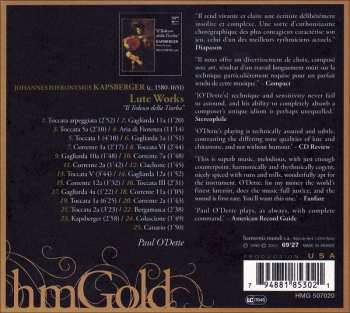 CD Paul O'Dette: Lute Works - 'Il Tedesco Della Tiorba'