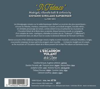 CD Giovanni Girolamo Kapsberger: Il Tedesco Kapsberger In Rome, 1610