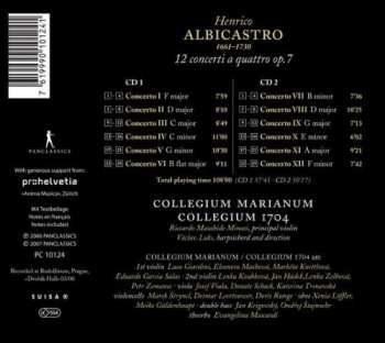 2CD Riccardo Minasi: 12 Concerti A Quattro Op.7