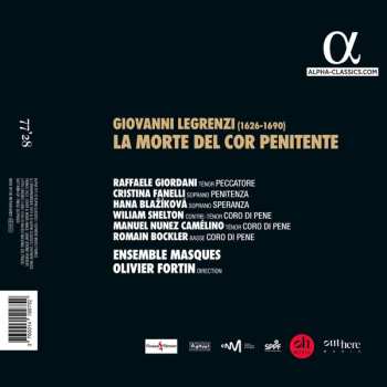 CD Giovanni Legrenzi: La Morte Del Cor Penitente