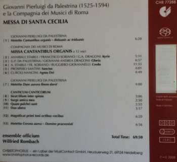 SACD Giovanni Pierluigi da Palestrina: Messa Di Santa Cecilia