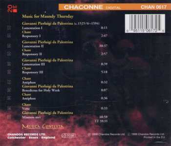 CD Giovanni Pierluigi da Palestrina: Music For Maundy Thursday