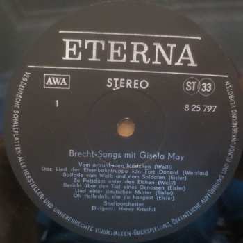 LP Gisela May: Brecht-Songs Mit Gisela May