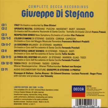 14CD/Doos Giuseppe Di Stefano: Complete Decca Recordings LTD