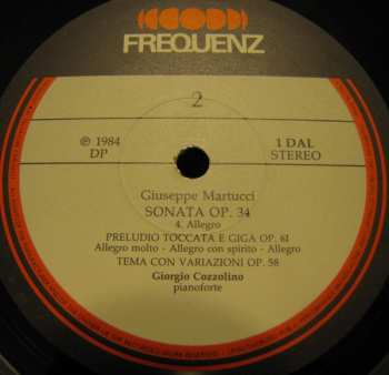 LP Giuseppe Martucci: Music For Piano