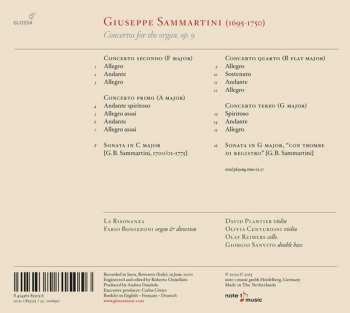 CD Giuseppe Sammartini: Concertos For The Organ, Opus 9