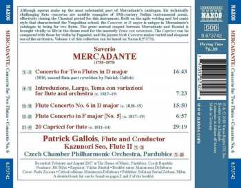 CD Giuseppe Saverio Mercadante: Concerto For Two Flutes • Concerto No. 6 • 20 Capricci