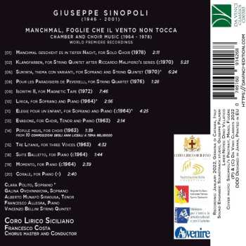 CD Giuseppe Sinopoli: Manchmal, Foglie Che Il Vento Non Tocca, Chamber And Choir Music (1964 - 1978)