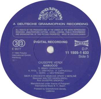 3LP/Doos Giuseppe Verdi: Nabucco