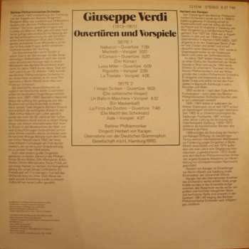 LP Berliner Philharmoniker: Karajan Dirigiert Verdi (Ouvertüren Und Vorspiele)
