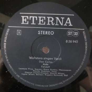 LP Dietrich Fischer-Dieskau: Weltstars Singen Verdi