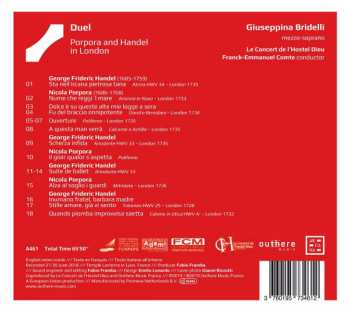 CD Giuseppina Bridelli: Duel: Porpora And Handel In London