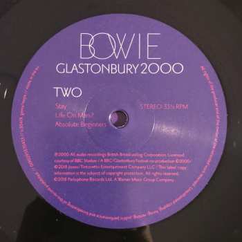 3LP David Bowie: Glastonbury 2000