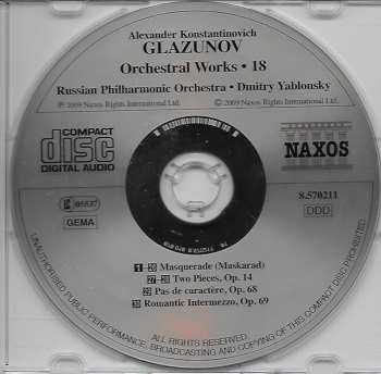 CD Alexander Glazunov: Masquerade (Incidental Music)