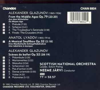 CD Alexander Glazunov: From The Middle Ages • Scenes De Ballet • A Musical Snuffbox