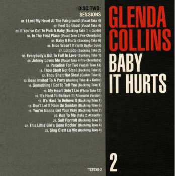 3CD/Doos Glenda Collins: Baby It Hurts (The Holloway Road Sessions 1963-1966 Singles, Sessions, Outtakes, Demos And More)