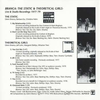 CD Glenn Branca: Songs '77-'79