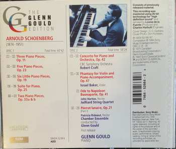 2CD Glenn Gould: Piano Works, Op. 11, 19, 23, 25, 33A & 33B; Piano Concerto, Op. 42; Fantasy, Op. 47; Ode To Napoleon Buonaparte; Pierrot Lunaire: 7 Songs