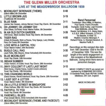 CD Glenn Miller And His Orchestra: Live At The Meadowbrook Ballroom 1939