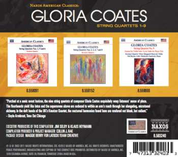 3CD/Doos Gloria Coates: String Quartets 1-9