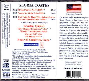 3CD/Doos Gloria Coates: String Quartets 1-9
