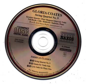 3CD/Doos Gloria Coates: String Quartets 1-9