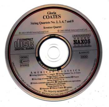 3CD/Doos Gloria Coates: String Quartets 1-9