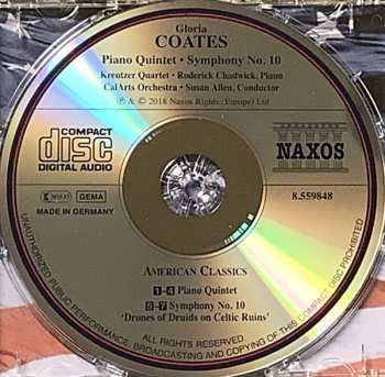 CD Gloria Coates:  Piano Quintet • Symphony No. 10
