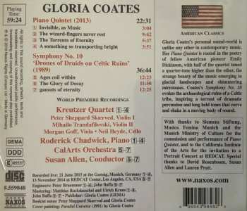 CD Gloria Coates:  Piano Quintet • Symphony No. 10