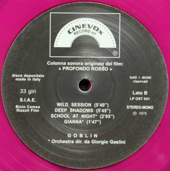 LP Goblin: Profondo Rosso (Colonna Sonora Originale Del Film) LTD | CLR