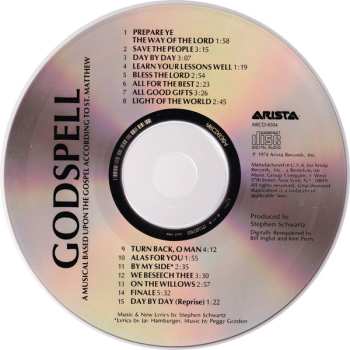CD "Godspell" Original Cast: Godspell (A Musical Based Upon The Gospel According To St. Matthew)