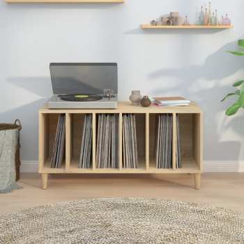 Audiotechnica Goka Skříňka s přihrádkami na LP desky - dřevěné nohy Dub sonoma (831976)