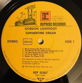 LP Gordon Lightfoot: Summertime Dream