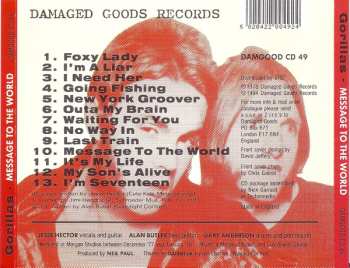 CD The Gorillas: Message To The World