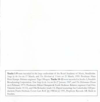 CD Tor Mann: Songs By The Sea / New Songs By The Sea / The Merchant Of Venice