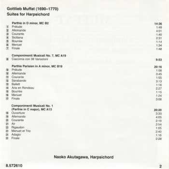 CD Naoko Akutagawa: Componimenti Musicali (Suites For Harpsichord)