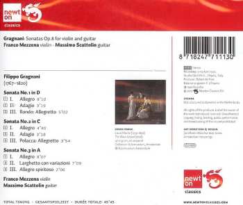 CD Filippo Gragnani: Sonatas Op. 8 For Violin And Guitar