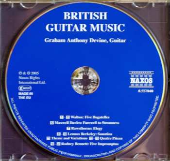 CD Graham Anthony Devine: British Guitar Music