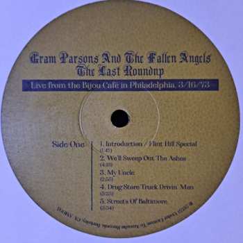 2LP Gram Parsons & The Fallen Angels: The Last Roundup (Live From The Bijou Café In Philadelphia, 3/16/73) LTD