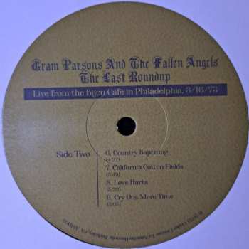2LP Gram Parsons & The Fallen Angels: The Last Roundup (Live From The Bijou Café In Philadelphia, 3/16/73) LTD