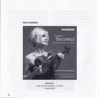 CD Grażyna Bacewicz: Violin Concertos Nos 2, 4 And 5