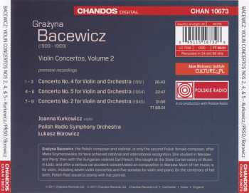 CD Grażyna Bacewicz: Violin Concertos Nos 2, 4 And 5