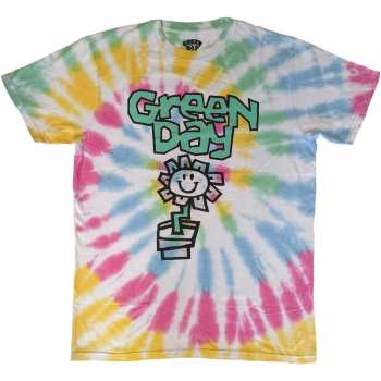 Merch Green Day: Green Day Unisex T-shirt: Flower Pot (wash Collection) (small) S