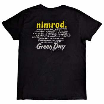 Merch Green Day: Green Day Unisex T-shirt: Nimrod Tracklist (back Print) (small) S
