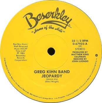 SP Greg Kihn Band: Jeopardy/breakup Song (they Don't Write 'em)