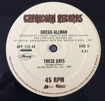 LP Gregg Allman: Midnight Rider / These Days