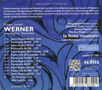 CD Gregor Joseph Werner: Salve Reginas • Pastorellas