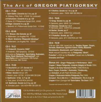 6CD/DVD/Doos Gregor Piatigorsky: The Art Of  (Rare 78s Unissued Studio Recordings, Public Performances And Broadcasts)